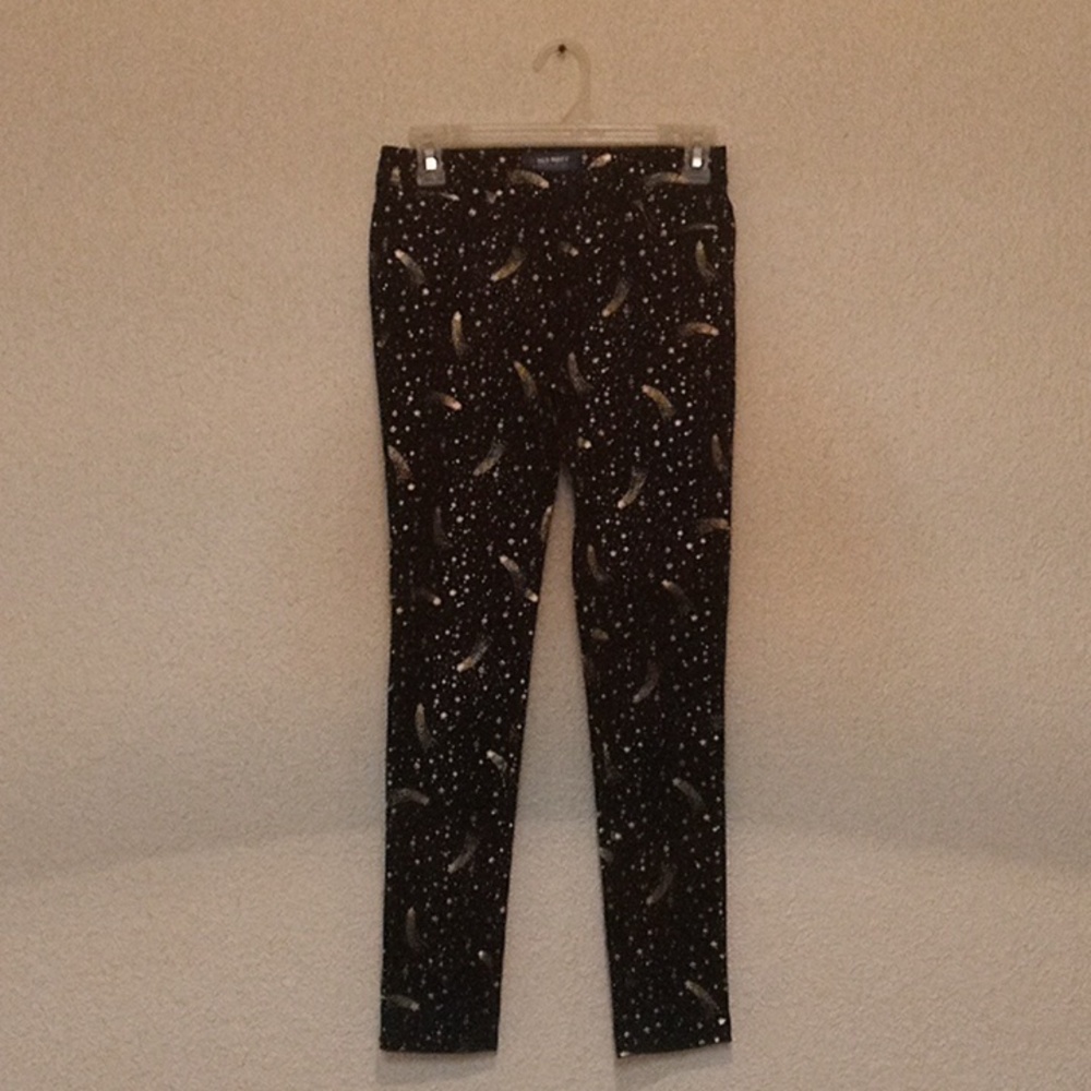 Old Navy Rockstar jeggings black with gold star ⭐✨ print, size 12 girls pants